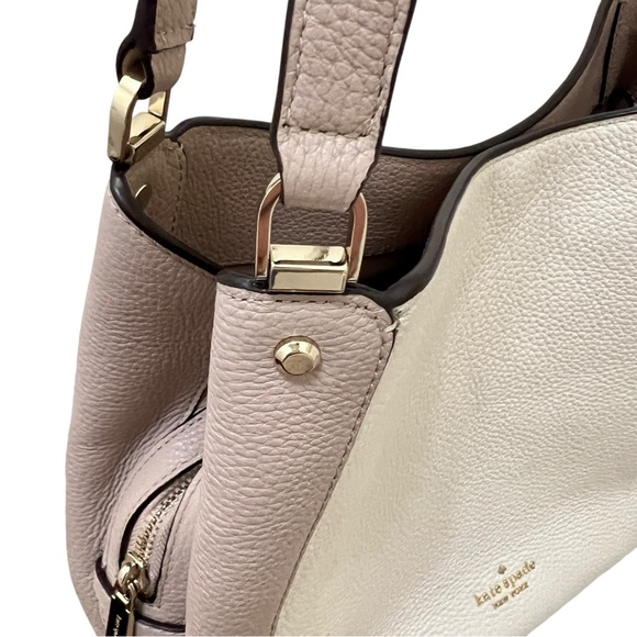 KATE SPADE Leather Leila triple compartment shoulder bag cream tan Colorblock - Picture 8 of 15